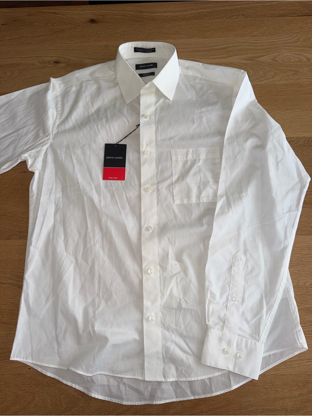 Pierre Cardin White Men's Long-Sleeve Dress Shirt